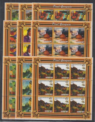 E301.  9x Mozambique - Mnh - 2001 - Painting - Paul Gauguin - Full Sheet