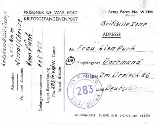 Wwii 1946 German Pow At Gb Pow Camp 283 Ledsham Hall Camp Gb Pc To Germany 53 1