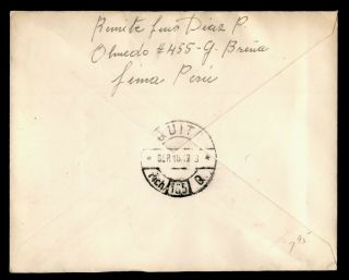 DR WHO 1958 PERU FIRST FLIGHT PANAGRA LIMA TO QUITO d38767 2