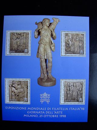 1998 Italy Stamp Expo Mnh Miniature Sheet From Vatican