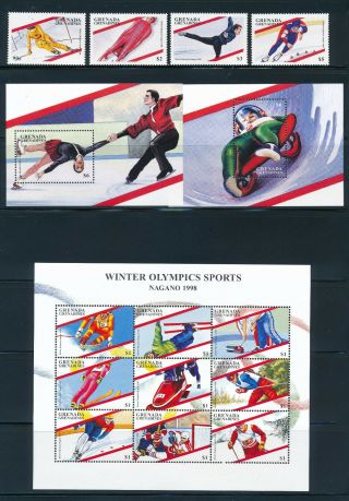 Grenada Grenadines - Nagano Olympic Games Mnh Sports Set (1998)
