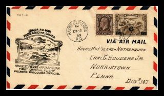 Dr Jim Stamps Havre St Pierre Natashquan Airmail First Flight Canada Cover