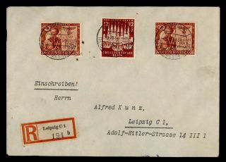 Dr Who 1943 Germany Leipzig Registered C132024