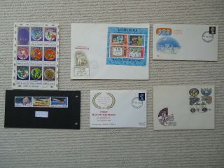 1969 Apollo 11 First Moon Landing Covers & Stamps.  Gb Mali Dominica Czech Uae