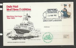 Gb Fdc 1982 Boys Brigade,  15 1/2p On Ideal Home Exhibition Card With Cancel Same