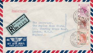 1960 Hong Kong Sai Ying Pun A Registered Air Mail Cover Posted To The Uk 57