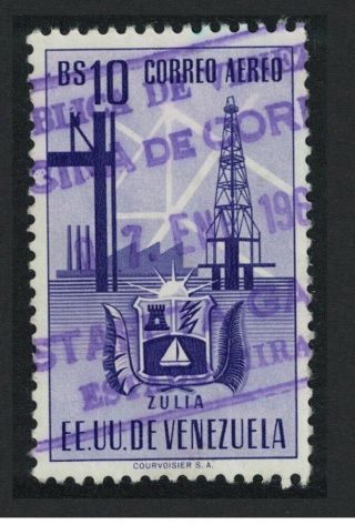 Venezuela Arms Issue State Of Zulia 10bs Canc Key Value Sg 969 Sc C355