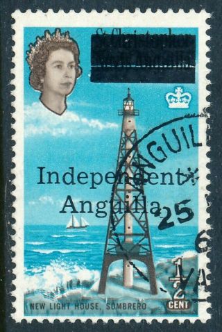 Scott 1/sg 1,  1/2c 1967 Independent Anguilla Overprint,  Fine