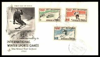 Mayfairstamps Togo 1960 International Winter Sports Games Art Craft First Day Co