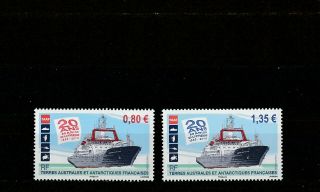 French Antarctic Terr - Sg761 - 762 Mnh 2015 Research Vessel Marion Dufresne