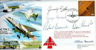 Eja 28 Bac Tsr 2 Cover 1999 Signed By 5 Test Pilots//engineers F1