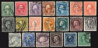 Usa 1917 Set Of Stamps Scott 462 - 480 Cv=300$