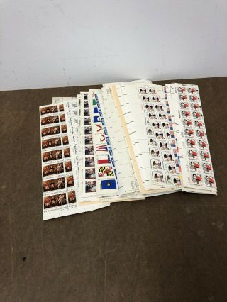 Us Stamp Lot All 13 Cent $72 Face Value Fv Complete Sheet Christmas Flag