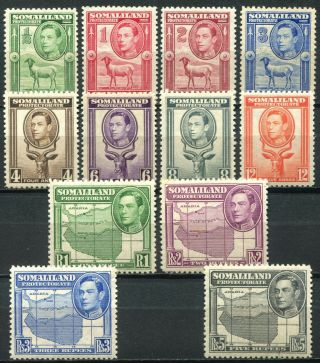Somaliland 1938 Issue,  Sg 93 - 104,  Never Hinged,  Cv £150