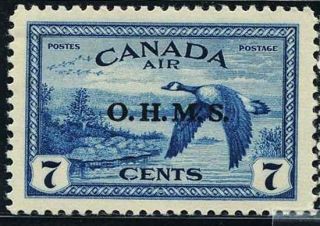 Canada Sc - Co1 Set 7c 1949 Ovpt O.  H.  M.  S.  Air Official,  Nh Vf