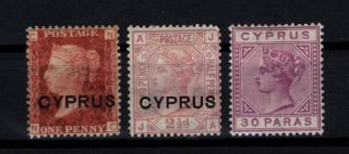 P108569 / British Cyprus / Chypre / Sg 2 – 3 - 17 Neufs / Mh 120 E