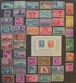 Us Stamps Nh 1946 1947 1948 1949 Year Sets Complete Scott 939 - 986