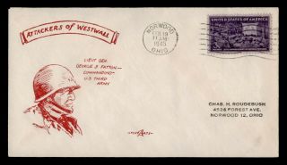 Dr Who 1945 Norwood Oh Pent Arts Wwii Patriotic Cachet E66135