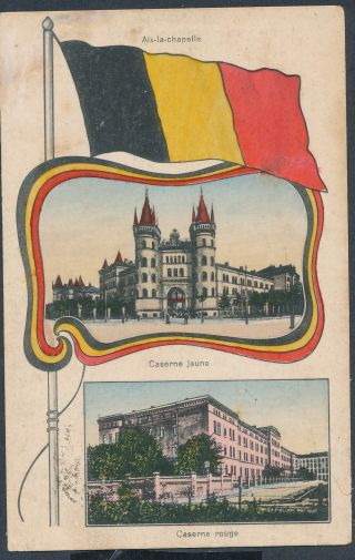 1920 BELGIUM OCCUPATION GERMANY POSTED MILITAIRES BELGIQUE PPC 