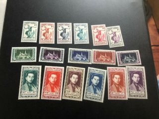 Cambodia Stamps Scott 1 - 17 Mlhog Scv 81.  75 Bb3813