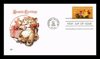 Dr Jim Stamps Us Seasons Greetings First Day Cover Craft Christmas Valley