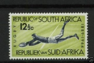 South Africa 1964 Sg 253 12.  5c Rugby Mnh