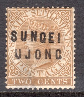Malaya Sungei Ujong 1881 Type 12,  14 Overprints On 2c M,  Thins,  Sg 11 Cat £250