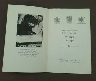 Photogravure The Printing Of Postage Stamps - Harrison & Sons Ltd