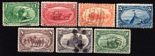 Usa 1898 Set Of Stamps Scott 285 - 291 Cv=350$
