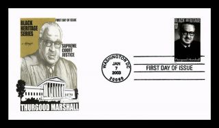 Dr Jim Stamps Us Thurgood Marshall Black Heritage Supreme Court Fdc Cover