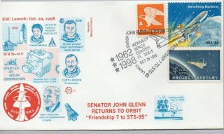 Mercury Astronaut Senator John Glenn Returns To Orbit 10/29/1998 Ksc