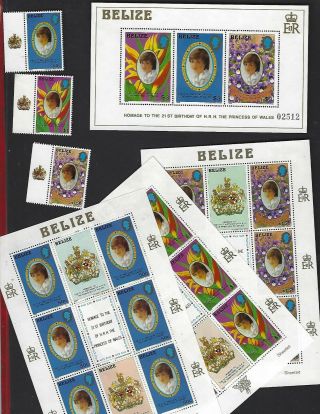 Belize Sc 618 - 20,  Sheets Of 6 624 Sheet (1982) Mh