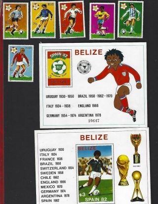 Belize Sc 601 - 6 607 - 8 Sheets (1981) Complete Mh