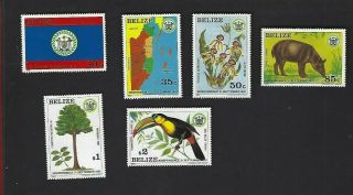 Belize Sc 594 - 9 (1981 - 2) Complete Mh