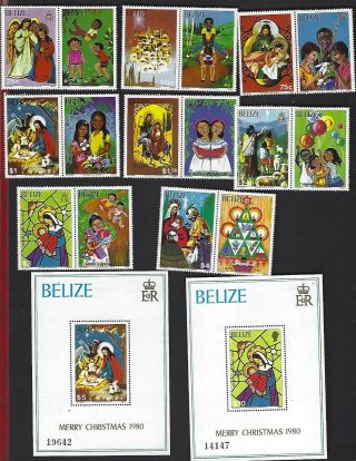 Belize Sc 525 - 32 533 - 4 Sheet (1980) Complete Mh