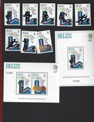 Belize Sc 461 - 8 469 - 70 Sheets (1979) Complete Mh