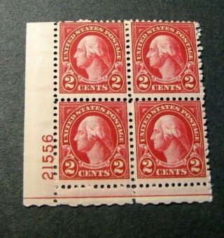 Us Plate Blocks Stamp Scott 634 Washington 1926 Mnh L294