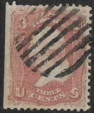 Xsb099 Scott 65 Us Stamp 1861 3c Washington Fancy Cancel