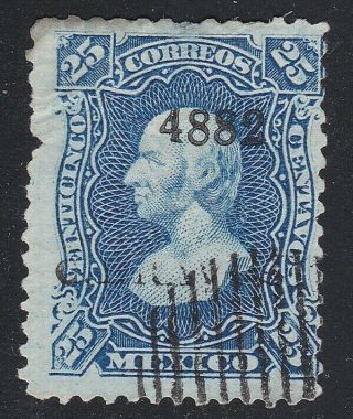 Mexico Scott 120 Thin Paper Typical Shallow Thin 4882 C.  Bravos Scarce District