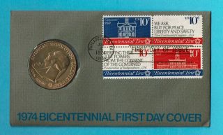 Us Fdc 1543/46,  Bicentennial W/commemorative Coin,  John Adams