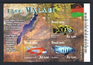 Brazil 2010 Diplomatic Relations Brazil - Malawi Fish - Mnh - Cat £6.  50 - (100)