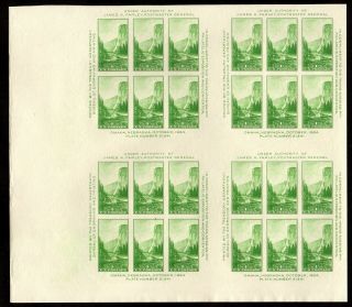 Us Stamps: 769 Block 24 (4 Panes) Souvenir Sheet Farley Special Printings.  Mnh