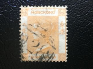Hong Kong Qv 8c Stamp With Treaty Port Kiungchow D28 Cancel Scare