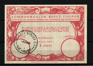 Commonwealth Reply Coupon Australia 1966 {samwells - Covers} Ss4344