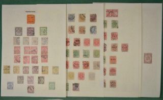Transvaal South Africa Stamps Selection On 5 Pages H/m & (t163)