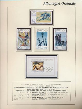 Xb71617 Germany 1980 Olympic Games Paintings Fine Lot Mnh