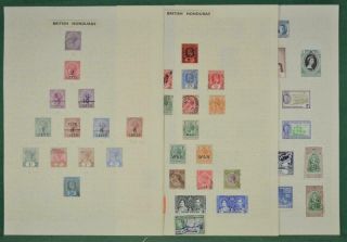 British Honduras Stamps Selection On 3 Pages H/m And (t97)