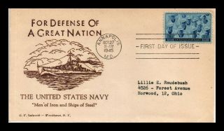 Dr Jim Stamps Us Navy Defense Of A Great Nation First Day Cover Scott 935