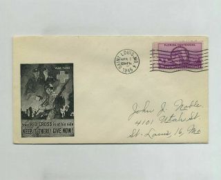 1945 Wwii Ww2 Us Patriotic Propaganda Cover Envelope Red Cross War Fund Wz7431
