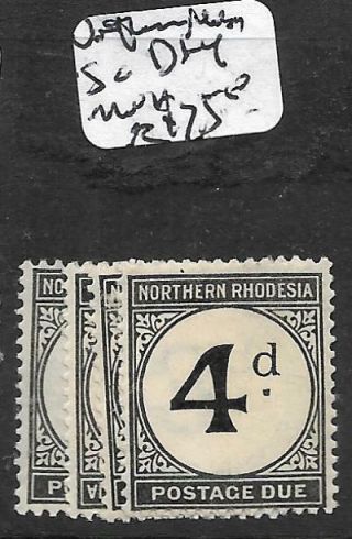 Northern Rhodesia (p1109b) Postage Due Sgd1 - 4 Mnh